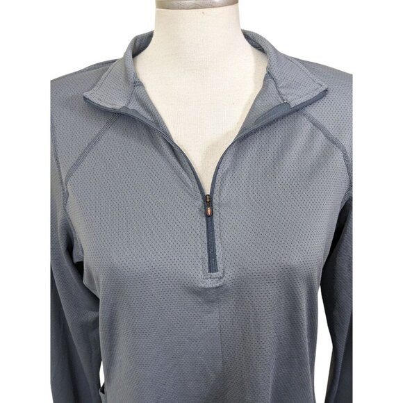 Kerrits Foundation Base Layer Top Womens L Gray 1/4 Zip Long Sleeve Equestrian - Picture 2 of 11